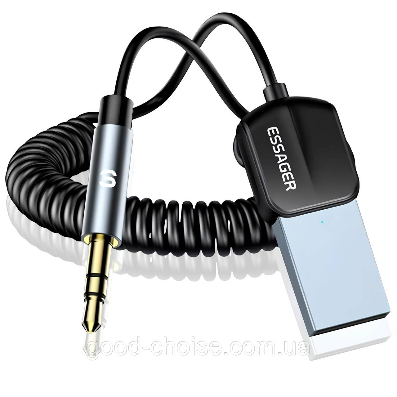 Автомобільний адаптер AUX Bluetooth, 1,1м, Essager / Блютуз-адаптер в машину / Аудіо адаптер в авто