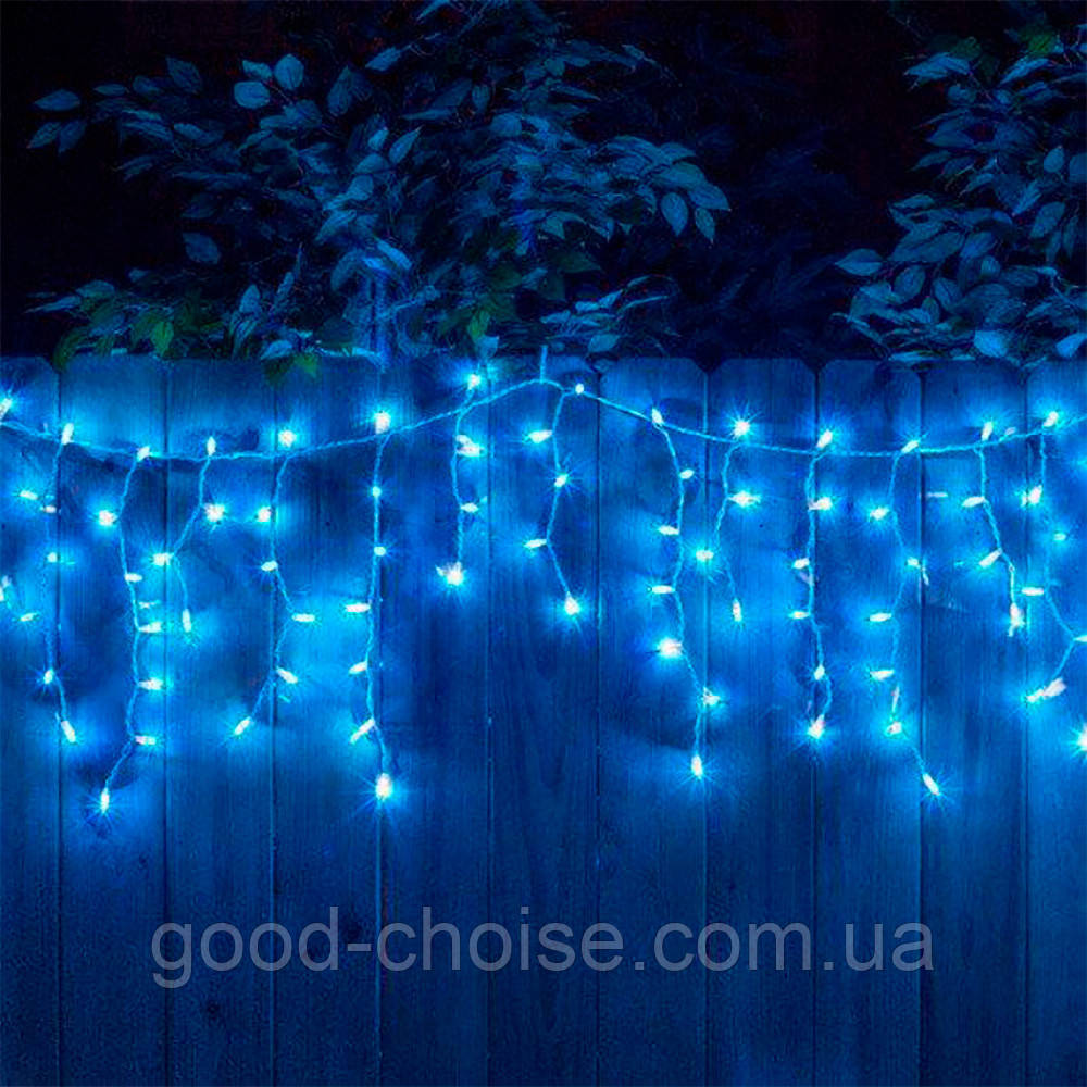 Гірлянда Бахрома, від мережі, 5м, 120LED, Синій / Новорічна гірлянда / Світлодіодна гірлянда