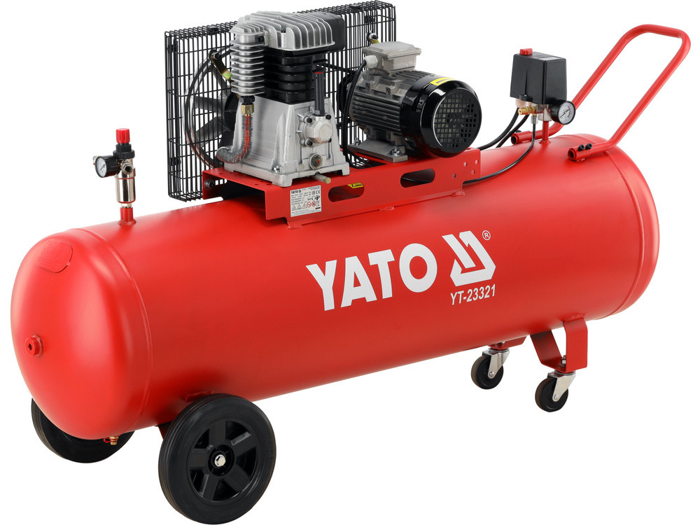 Компресор мережевий YATO 400 В 2.2 кВт ≤10Bar 360 л/хв ресивер 200 л