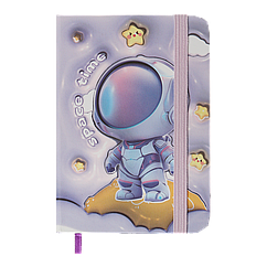 Книжка записна ASTRONAUT на гумці, А7, 80 арк., клітинка., KIDS LINE ZB.117104