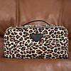 Шкіряна косметичка "Паула" (24х13х16 см), Світлий Леопард / Жіноча косметичка на блискавці, фото 2