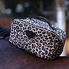 Шкіряна косметичка "Паула" (24х13х16 см), Світлий Леопард / Жіноча косметичка на блискавці, фото 7