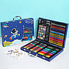 Набір для малювання в кейсі 128 предметів, Космонавт, Синій / Дитячий набір для творчості / Набір художника, фото 10