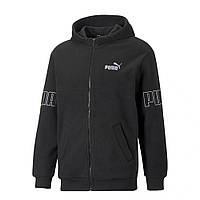 Толстовка чоловіча Puma Power Full-Zip Mens 670826 01 (чорна, тепла, фліс, спортивна, бренд пума)