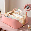 Дорожня косметичка-органайзер (23,5×13×13 см), Рожевий/жіноча косметичка/Ксметичка з повним доступом, фото 2