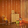 Гірлянда штора Кульки від USB, 3х3м, 242 кульки, Тепле світло / Світлодіодна гірлянда / Новорічна гірлянда, фото 2