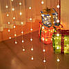 Гірлянда штора Кульки від USB, 3х3м, 242 кульки, Тепле світло / Світлодіодна гірлянда / Новорічна гірлянда, фото 9