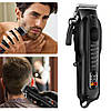 Акумуляторна машинка для стрижки волосся, 4 насадки, Geemy GM-8040 / Бездротовий тример для стрижки, фото 2