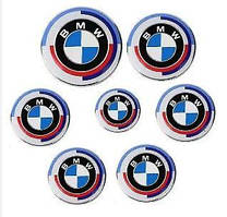 BMW Емблеми ювілейні в руль / в диски / на капот/кришку багажника діаметром 45мм/ 68мм/74мм/82мм