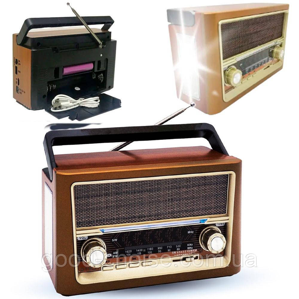 Портативне FM-радіо з USB, Bluetooth, Everton RT-324, Темно-коричневий/радіоприймач акумуляторний