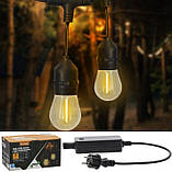 Декоративна садова ретро-гірлянда 20 м 20 LED GardenLine SOL1250 колір теплий-білий, фото 3