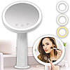 Косметичне дзеркало з підсвіткою та сенсором, 33х19см, від USB / Настільне дзеркало для макіяжу, фото 5