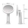 Косметичне дзеркало з підсвіткою та сенсором, 33х19см, від USB / Настільне дзеркало для макіяжу, фото 9