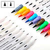 Набір двосторонніх маркерів на водній основі 60шт / Маркери для скетчинга / Маркери для малювання, фото 5