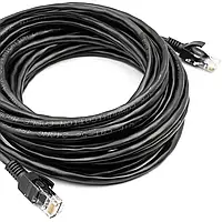 Патчкорд RJ-45, UTP кат-6, чорний, 10 метрів