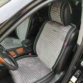 Накидки на передні сидіння CarFashion, модель MONACO FRONT, темно-сірий/чорний