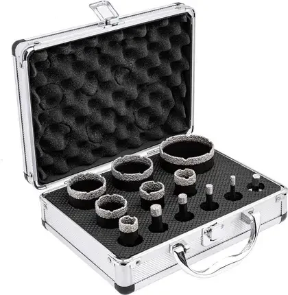 Кільцеві алмазні коронки 6-68 мм 11шт. + адаптер M14 3/8" Stoner S12202, фото 1