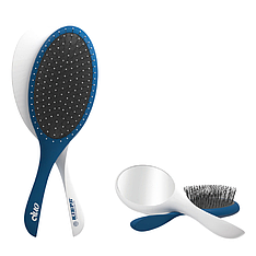 Масажний гребінець із дзеркалом Kiepe Magnetic Duo Blue-White (20104)