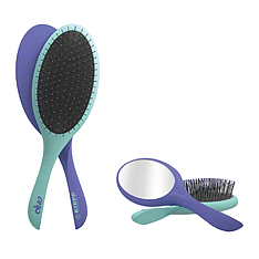 Масажний гребінець із дзеркалом Kiepe Magnetic Duo Green-Violet (20102)