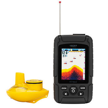Бездротовий ехолот Lucky FFW718LiC з акумулятором і кольоровим екраном