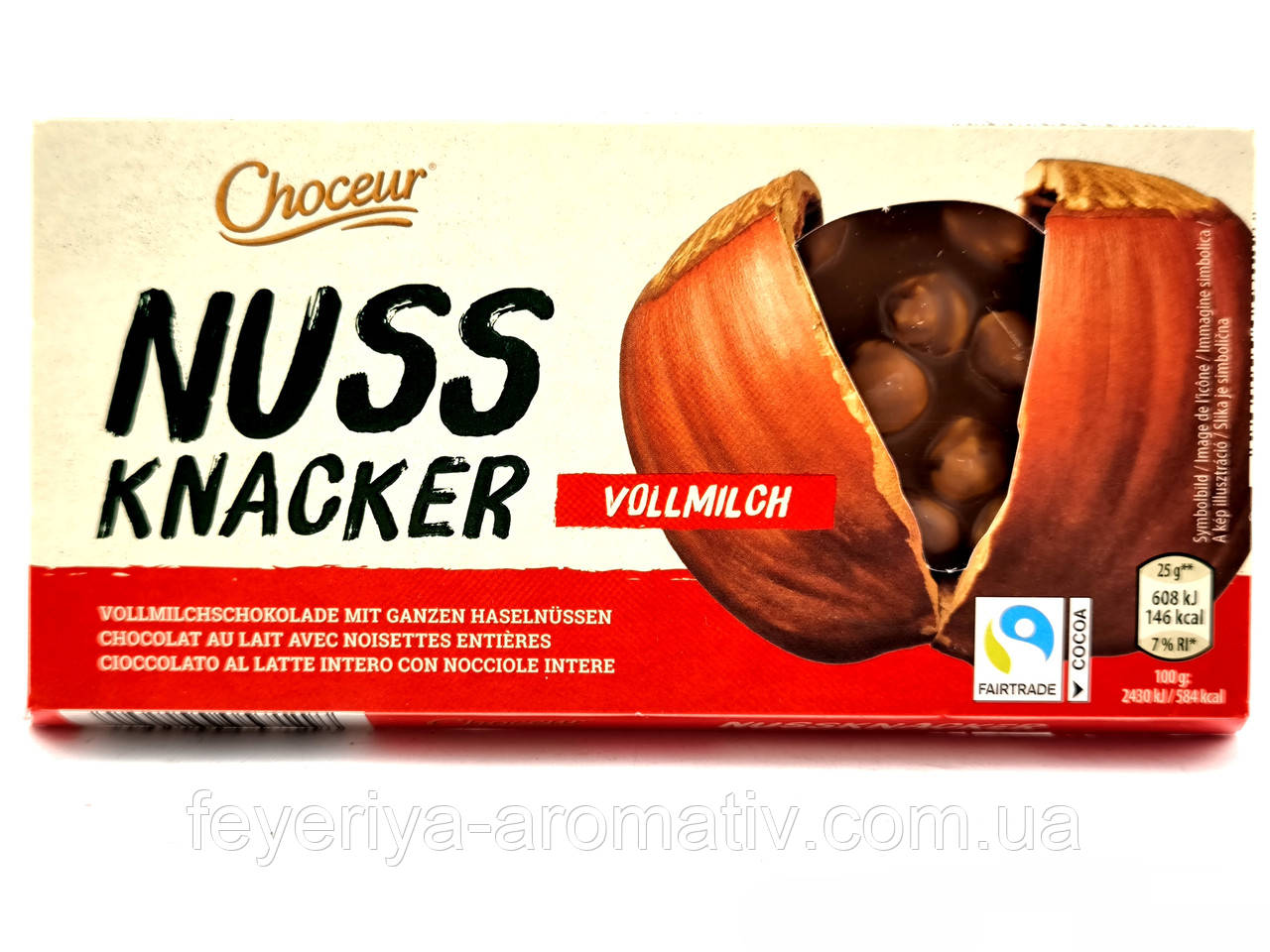 Молочний шоколад із цілісним фундуком Choceur Nussknacker 100г (Німеччина)