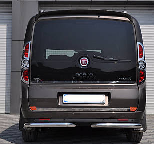 Захист заднього бампера вугілля одинарнийар неірж Fiat Doblo II 2005-