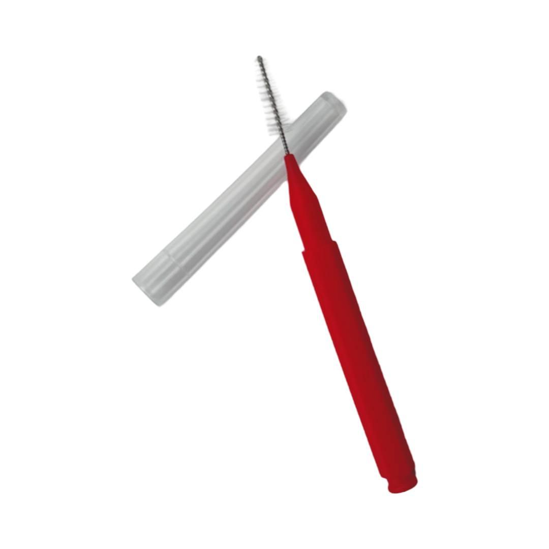 Щіточка Baby Brush (бейбі браш) для вій та брів 1 мм колір червоний