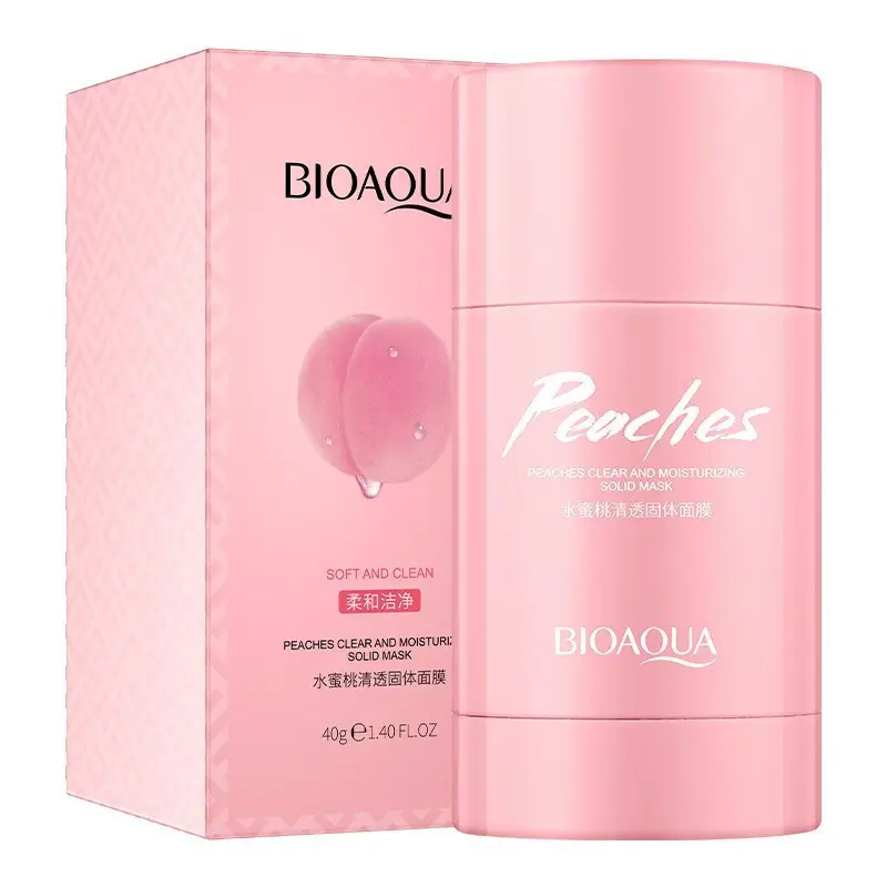 Тверда маска-стік для очищення обличчя BIOAQUA Peach 40 г, фото 1
