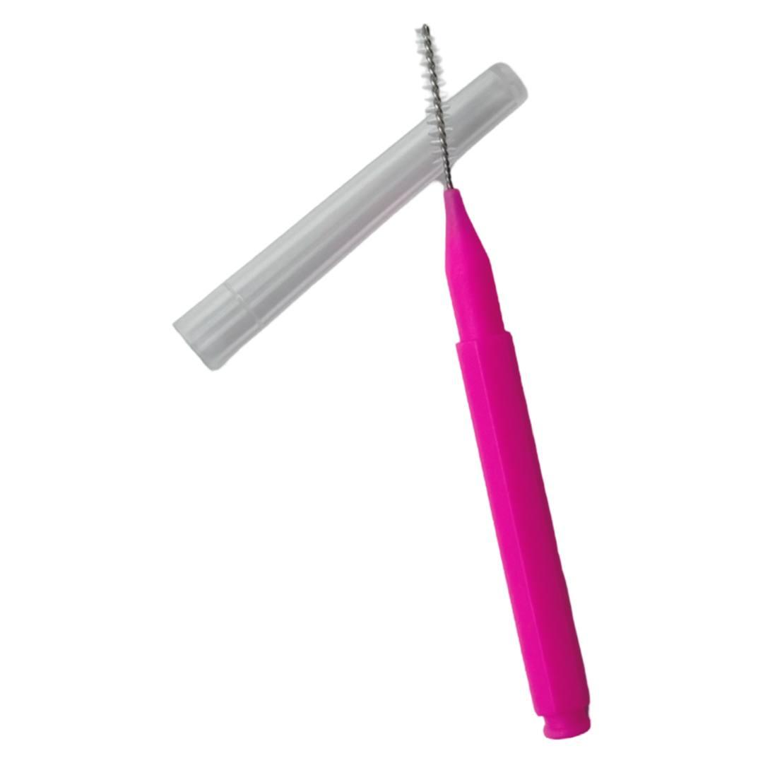 Щіточка Baby Brush (бейбі браш) для вій та брів 0,9 мм колір малиновий