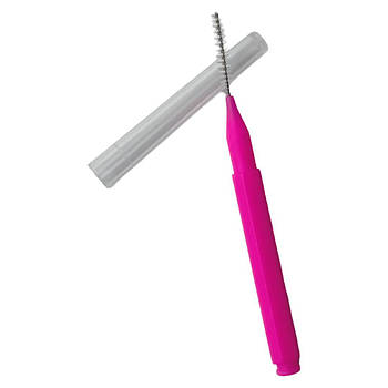 Щіточка Baby Brush (бейбі браш) для вій та брів 0,9 мм колір малиновий