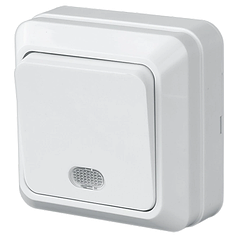 Вимикач Lider LEGEND (Легенда) накладний 1 кл. з підсвічуванням LVО10-789