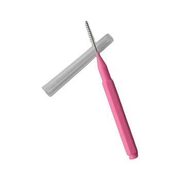 Щіточка Baby Brush (бейбі браш) для вій та брів 0,9 мм колір  світло-рожевий