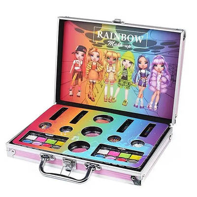 Набір ігрової косметики у валізі Кейс для дитячого макіяжу Гра салон краси тіні гліттери помади лак