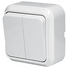 Вимикач Lider NOVA (Нова) накладний 2 кл. LVO10-880