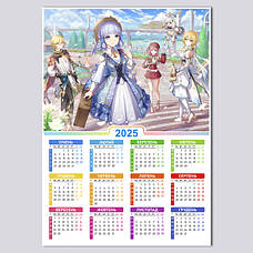 Календар-плакат А3 Genshin Impact