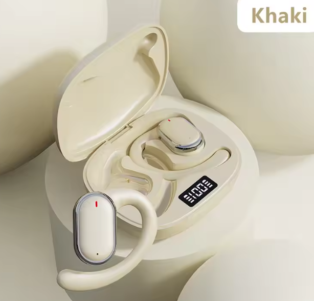 Бездротові спортивні навушники з мікрофоном для спорту TWS x93 Bluetooth 5/ Бежеві, фото 1