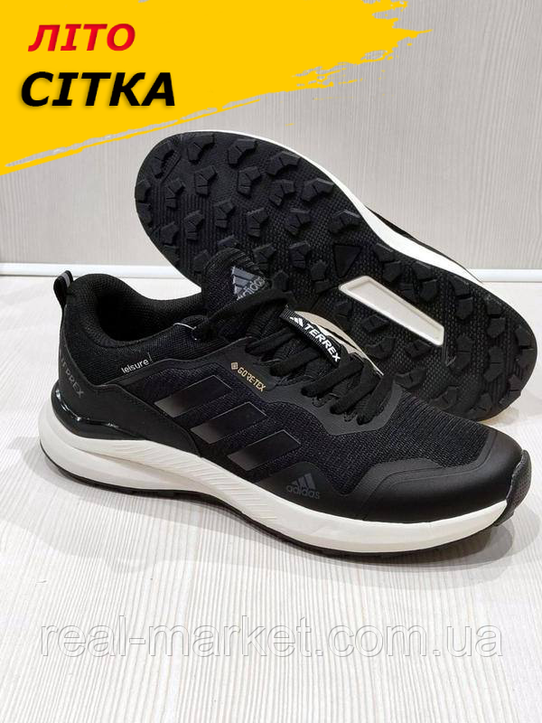 Кросівки Adidas літні чоловічі сітка текстильні тканинні  дихаючі, фото 1