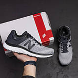 Кросівки New Balance літні сірі чоловічі сітка текстильні тканинні дихачі, фото 3