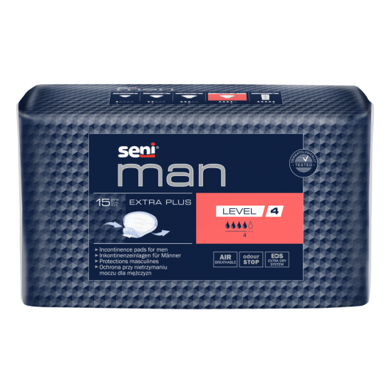 Прокладки урологічні для чоловіків SeniI Man Extra Plus Level 4 15 шт