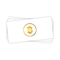 Конверт для грошей "Біткоїн", золоте тиснення