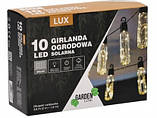 Декоративна садова гірлянда на сонячній батареї 3,8 м 10 LED GardenLine SOL3668 колір теплий-білий, фото 5