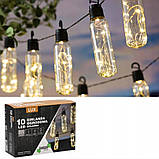Декоративна садова гірлянда на сонячній батареї 3,8 м 10 LED GardenLine SOL3668 колір теплий-білий, фото 4
