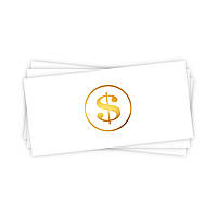 Конверт для грошей "Долар", золоте тиснення