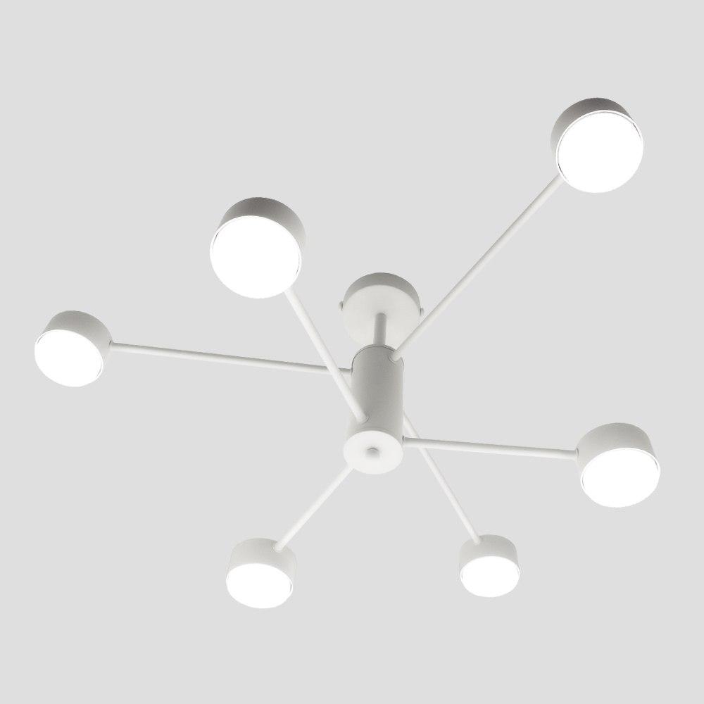 Люстра RAY 6xGX53 WHITE (3+3) біла на 6 ламп GX53 Luminaria 220V IP20 (стельовий світильник під змінні LED лампи) 780x300мм