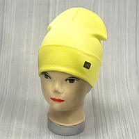 М 89527. Шапка подвійна з відворотом для дівчинки "ОК", 2-8 років, різні кольори