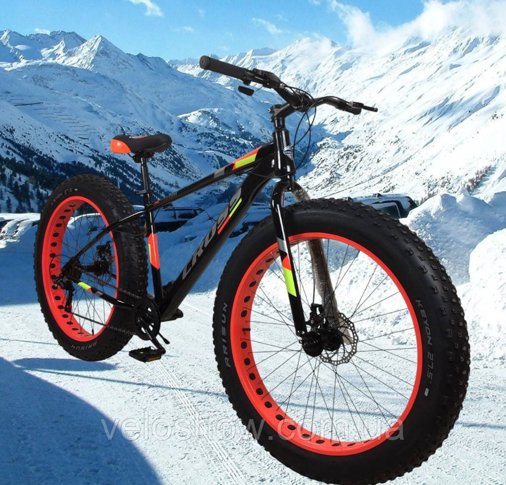 Фетбайк позашляховик 26/4.8 Defender Cross велосипед (fatbike) червоний