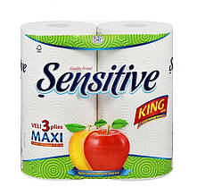Кухонний рушник Sensitive KING 3-шаровий 2х75 відривів