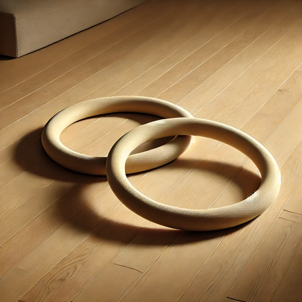 Кільця дитячі, підвісні, гімнастичні, ДЕРЕВ'ЯНІ «ПРЕМІУМ» від виробника, фото 1