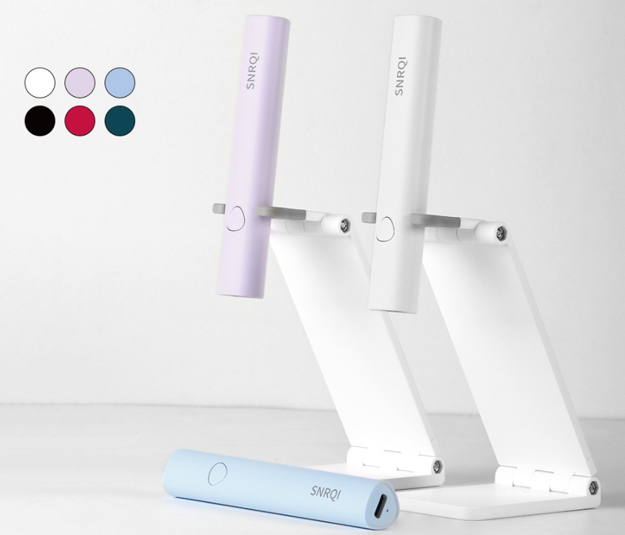 Лампа ліхтарик на акумуляторі  UV/LED для сушіння верхніх форм, гелевих тіпс з підставкою потужністю 3 Вт