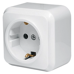 Розетка Lider NOVA (Нова) накладна з заземленням LRO16-879